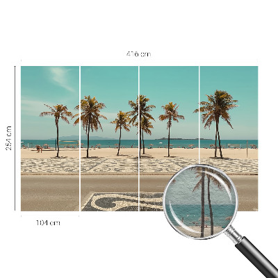 Plaunamas flizelininis fototapetas su Palmerio paplūdimiu