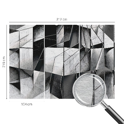 Sienų danga fototapetas su geometrine abstrakcija