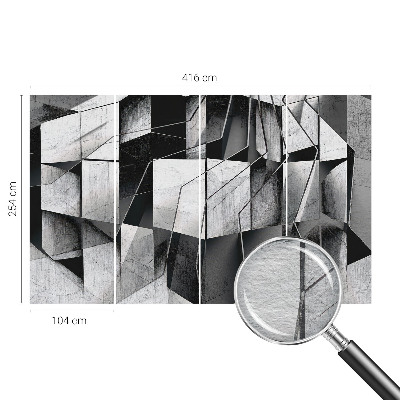 Sienų danga fototapetas su geometrine abstrakcija