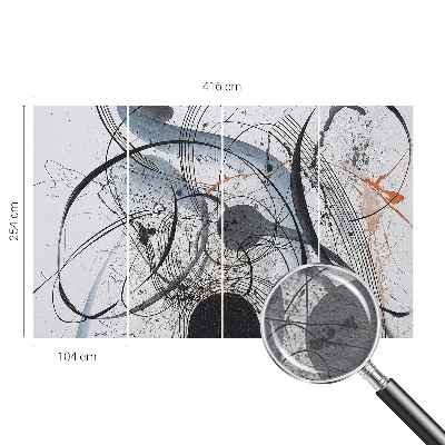 Plaunamas flizelininis fototapetas su ekspresyvios abstrakcijos motyvu