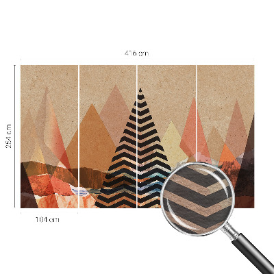 Modernus fototapetas su abstrakčiu peizažu