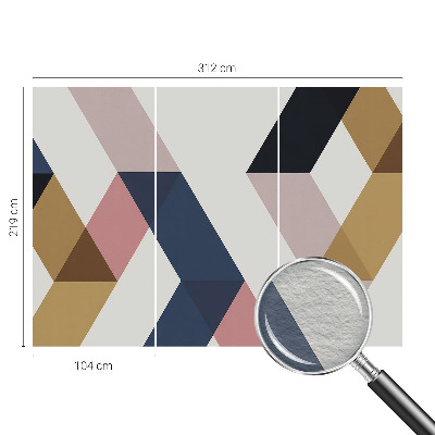 Aukštos kokybės fototapetas Spalvingas rombas