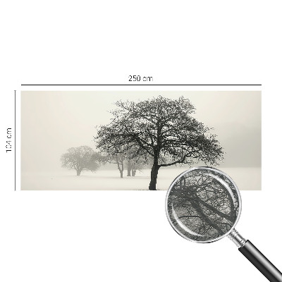 Dekoratyvinis fototapetas su žiemos medžių motyvu