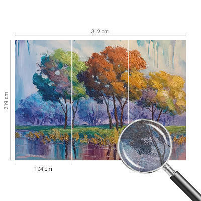 Fototapetas ant sienos su abstrakčiu motyvu