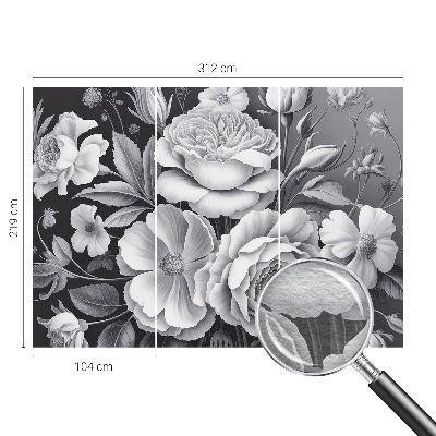 Stilingas fototapetas Grå bloomster