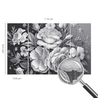 Stilingas fototapetas Grå bloomster