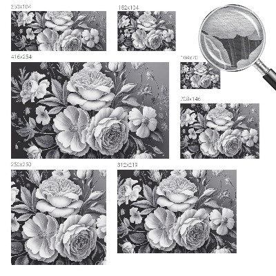 Stilingas fototapetas Grå bloomster