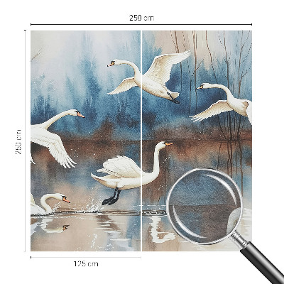 Plaunamas flizelininis fototapetas Fugle i flugt