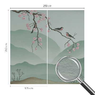 Fototapetas svetainei su japoniška serenada kaip raštu