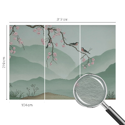 Fototapetas svetainei su japoniška serenada kaip raštu