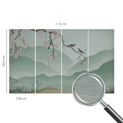 Fototapetas svetainei su japoniška serenada kaip raštu