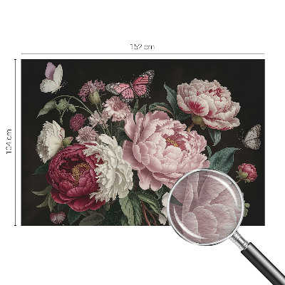 Modernus fototapetas Pæoner og sommerfugle