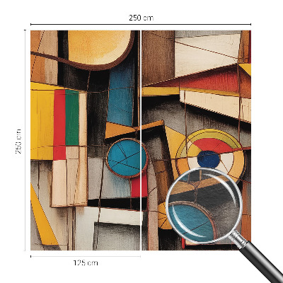 Dekoratyvinis fototapetas su geometriniu raštu įvairiais dydžiais