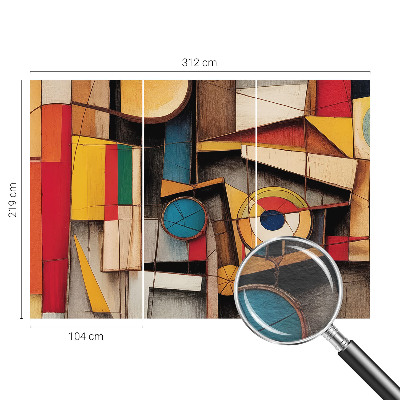 Dekoratyvinis fototapetas su geometriniu raštu įvairiais dydžiais