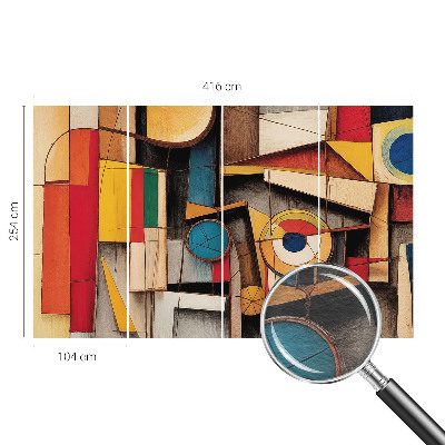 Dekoratyvinis fototapetas su geometriniu raštu įvairiais dydžiais