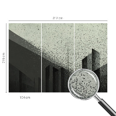 Dekoratyvinis fototapetas su bigeometrijos raštu