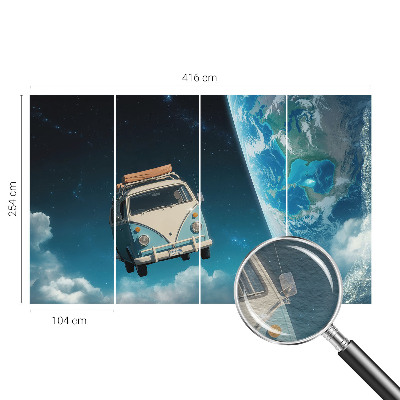 Aukštos kokybės fototapetas su raudonu keliautojo motyvu
