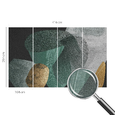 Sienų danga fototapetas su abstrakčios geometrinės kompozicijos motyvu