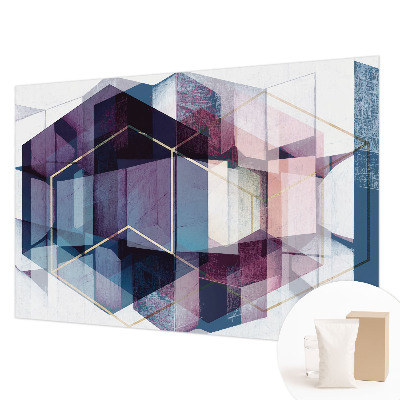 Fototapetas ant sienos su geometriniais brėžiniais
