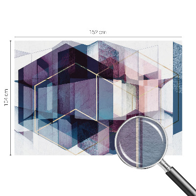 Fototapetas ant sienos su geometriniais brėžiniais
