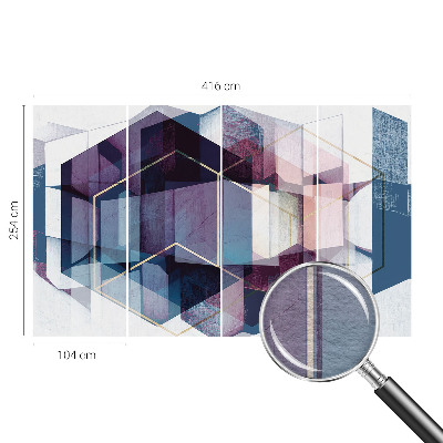 Fototapetas ant sienos su geometriniais brėžiniais