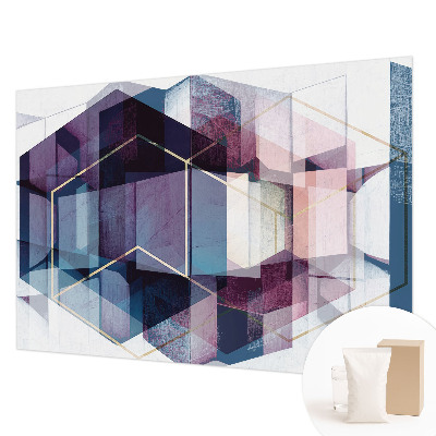 Fototapetas ant sienos su geometriniais brėžiniais