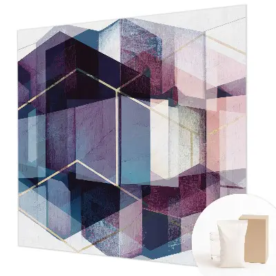 Fototapetas ant sienos su geometriniais brėžiniais