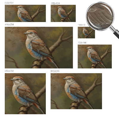 Fototapetas miegamajam Fugleportræt