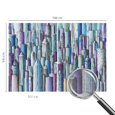 Aukštos kokybės fototapetas Byens dangoraižiai