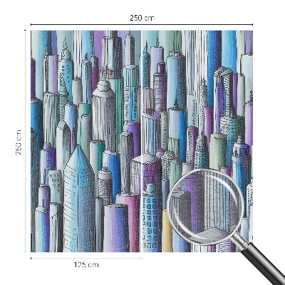 Aukštos kokybės fototapetas Byens dangoraižiai