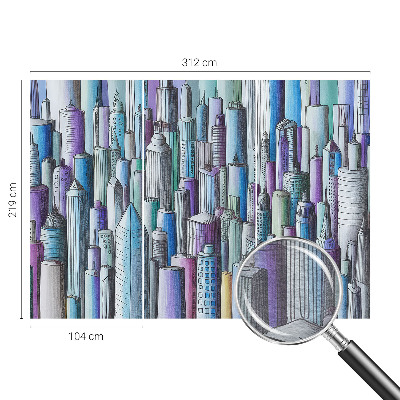 Aukštos kokybės fototapetas Byens dangoraižiai