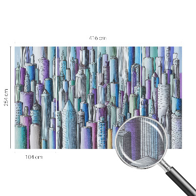 Aukštos kokybės fototapetas Byens dangoraižiai