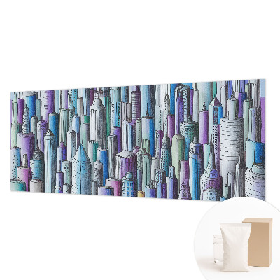 Aukštos kokybės fototapetas Byens dangoraižiai