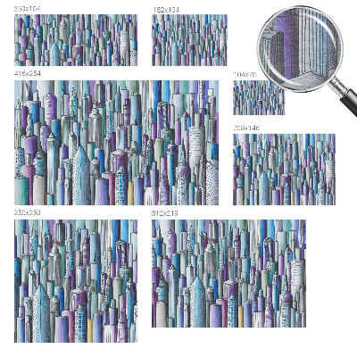 Aukštos kokybės fototapetas Byens dangoraižiai