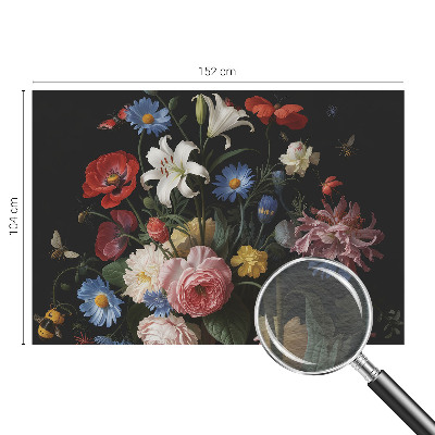 Sienų danga fototapetas Blomster med insecter