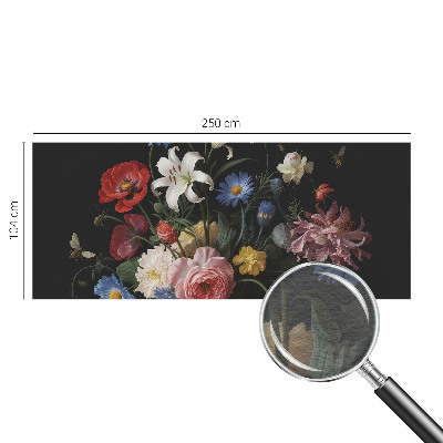 Sienų danga fototapetas Blomster med insecter