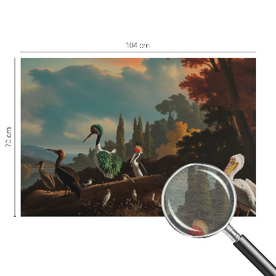 Flizelininis fototapetas su vaizdu į paukščius