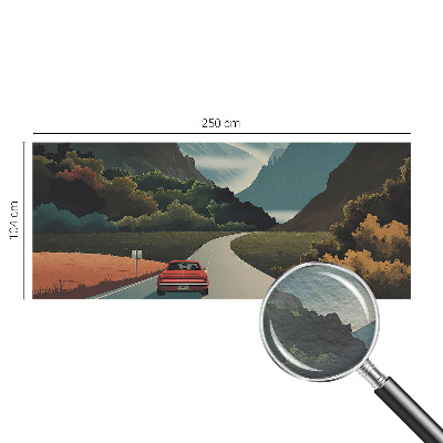 Sienų danga fototapetas su piešiniu „Bjergeventyras“