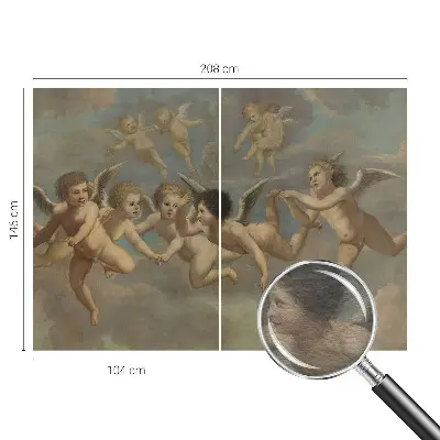 Flizelininis fototapetas su angliško stiliaus figūrų motyvu