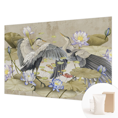 Tapetas Fugle og liljer