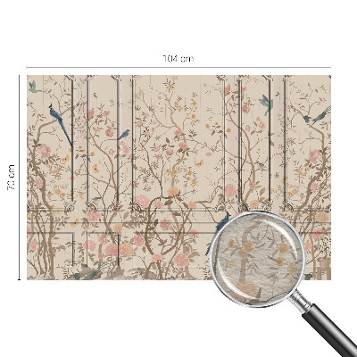 Sienų danga fototapetas Vištienos ir gėlių