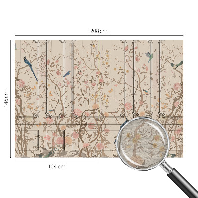 Sienų danga fototapetas Vištienos ir gėlių