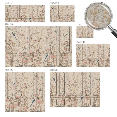 Sienų danga fototapetas Vištienos ir gėlių