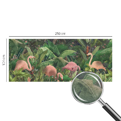 Modernus fototapetas su rožinės spalvos flamingais