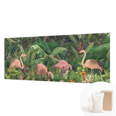 Modernus fototapetas su rožinės spalvos flamingais