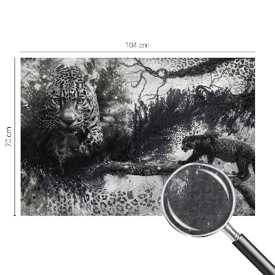 Plaunamas flizelininis fototapetas su abstrakčiu leopardo motyvu
