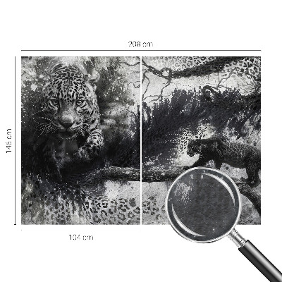 Plaunamas flizelininis fototapetas su abstrakčiu leopardo motyvu