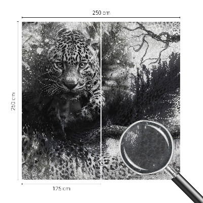 Plaunamas flizelininis fototapetas su abstrakčiu leopardo motyvu