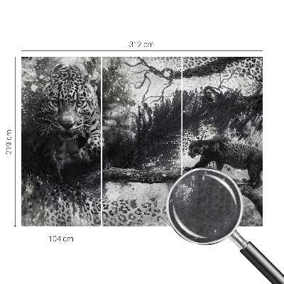 Plaunamas flizelininis fototapetas Abstraktus leopardas