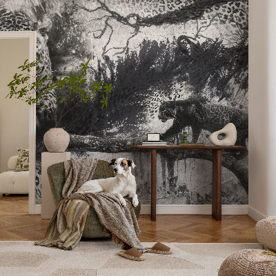 Plaunamas flizelininis fototapetas Abstraktus leopardas